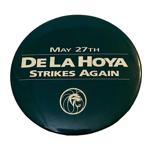 Vtg De La Hoya Button May 27 1994 Boxing Exclusive Event Promotional Pin Pinback - Picture 1 of 6